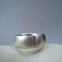 Bolring twee matteringen zilver